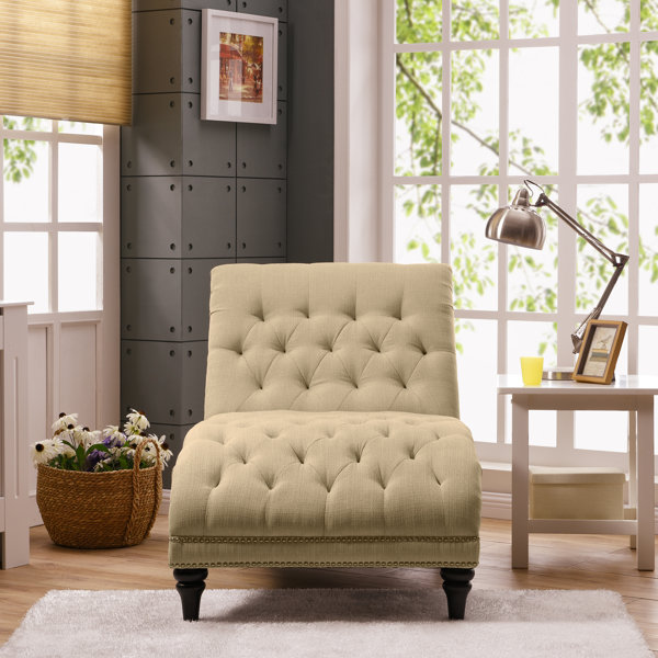 House of Hampton® Dannely Tufted Armless Chaise Lounge & Reviews Wayfair